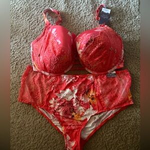 Cacique Boost Balconette 42F and Mid Waist Cheeky 22/24